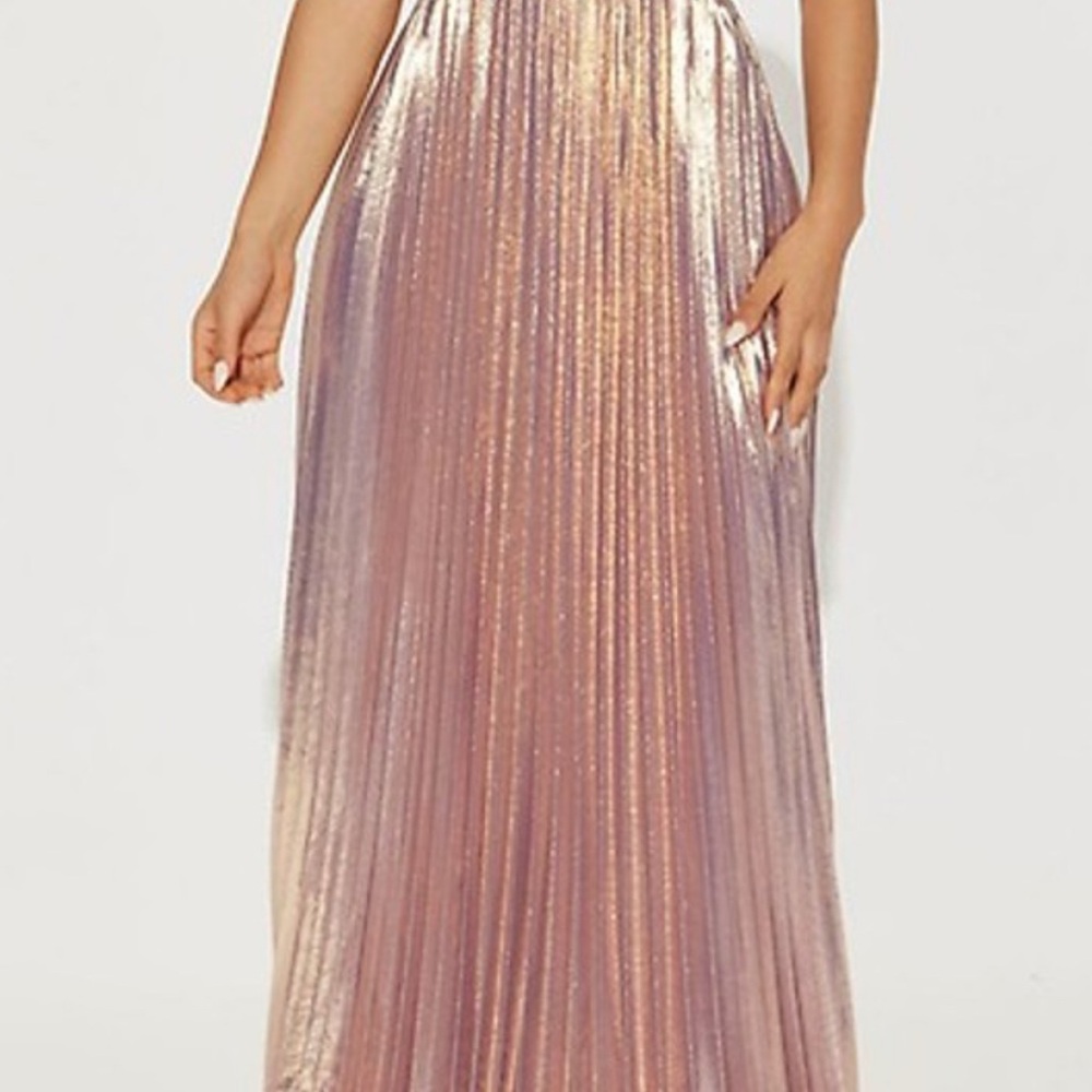 Fashion Nova Shimmering lilac Maxi Skirt